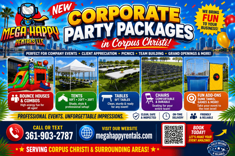 NEW- Corporate Party Packages in Corpus Christi
